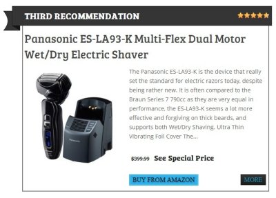 In the Pick Your Shaver site you might find important guidelines about electric shaver products.http://www.pickyourshaver.com