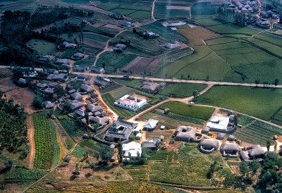 Helicopter view of the local area