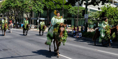 Moloka'i Pa'u Princess entourage