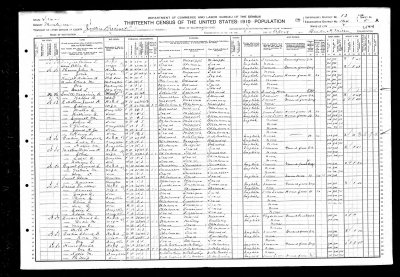 1910 Census James H Roberson, Montague Co, TX