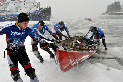 COURSE EN CANOT À GLACE DU GRAND DÉFI CHEZ VICTOR 2014