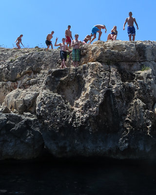 Promenade en bateau  la Grotte bleue, Malte