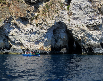 Promenade en bateau  la Grotte bleue, Malte
