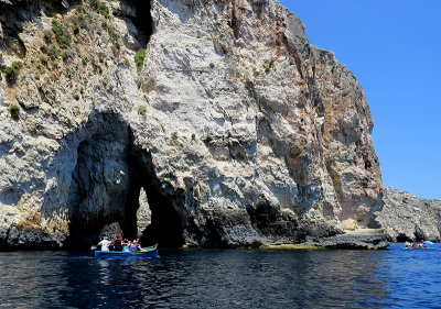 Promenade en bateau  la Grotte bleue, Malte