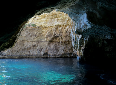 Promenade en bateau  la Grotte bleue, Malte