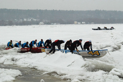 Course en canot  glace, Portneuf 2015