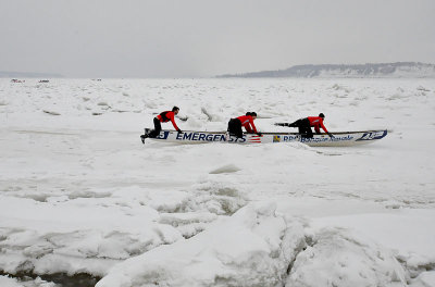 Course en canot  glace, Portneuf 2015