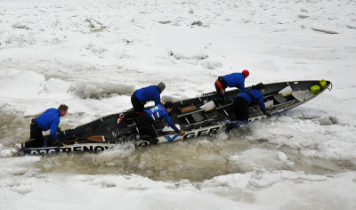 Course en canot  glace, Portneuf 2015