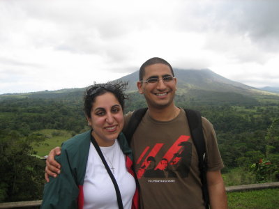 in front of arenal..after the hike