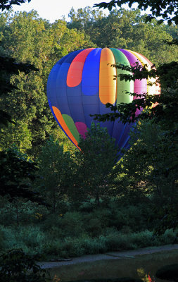 Balloon fly-by in our back yard I