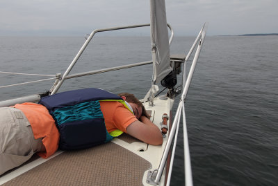 Christian snoozing