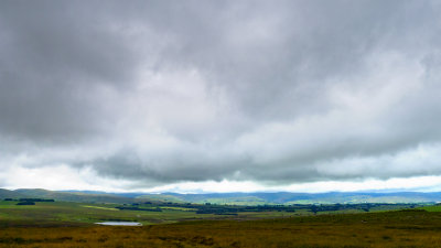 Clouds over Sunbiggin Tarn from Little Asby Scar