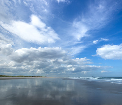 Ross Beach and Lindisfarne Northumberland