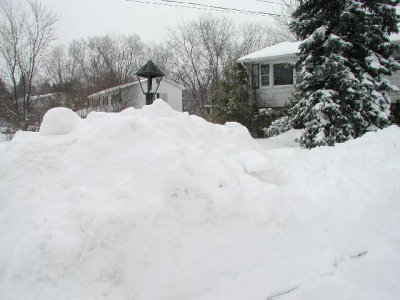 Lots of Snow around Cedar Lane, Monsey, NY