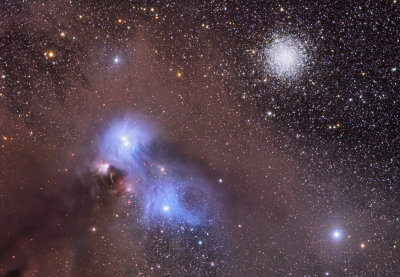 NGC 6726, 6727, 6729, and IC 4812 - Cropped