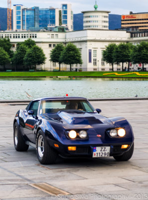 Old muscle cars in Bergen