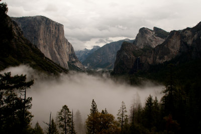Yosemite in fog