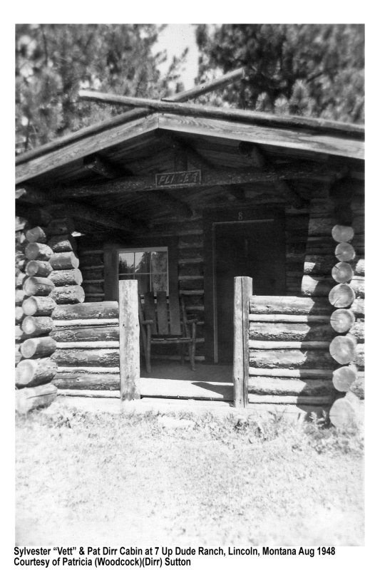 Sylvester & Pat Dirr Cabin 7 Up Dude Ranch 1948