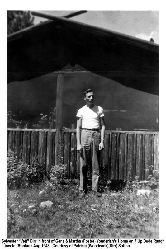 Sylvester Dirr at Gene & Martha Youderians Montana 1948