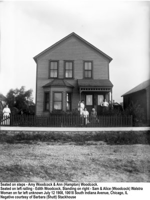 Ann (Hampton) Woodcock with Daughters, 1908