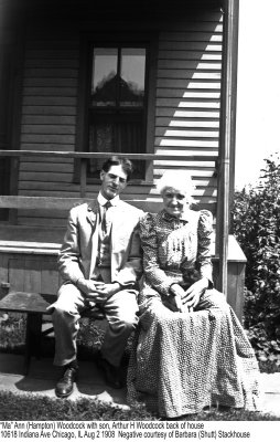 Ann (Hampton) Woodcock with son Arthur H. Woodcock