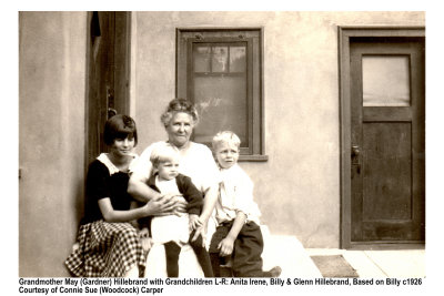 May Hillebrand & Anita Irene, Glenn & Billy Hillebrand c1926.jpg