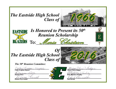 EHS Class of 1966 Scholarship - Starting a Tradition?