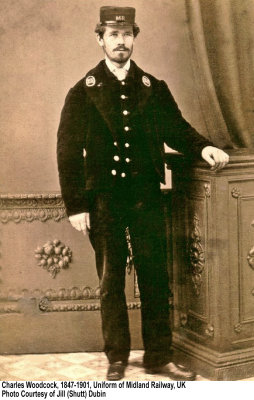 Charles Woodcock b 1847 in the Uniform of Midland Railway, England