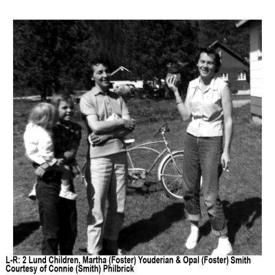 Lund Children with Martha Foster Youderian & Opal Foster Smith