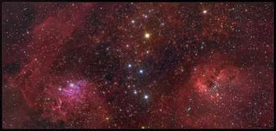 MOSAIC - The Flaming Star Nebula (IC405) and IC410