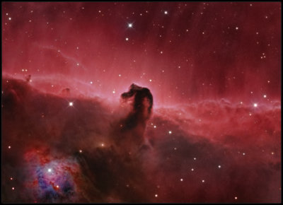 The Horsehead nebula Ha- (RGB)