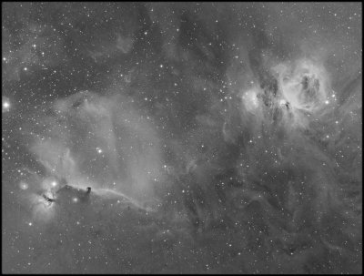 Orion region through Hydrogen Alpha filter