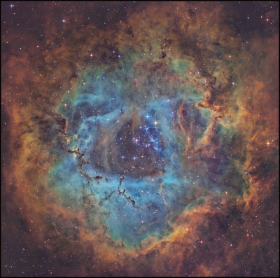 Deep into the Rosette nebula