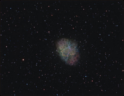 The Crab nebula in Hubble color mapping