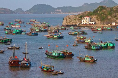 The Bay of Cat Ba town