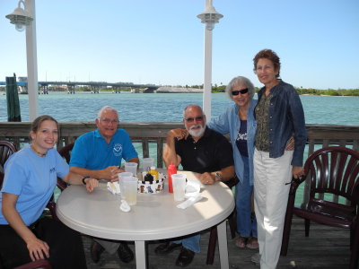 Lunch on the water with Jose Castro and Genie's assistant