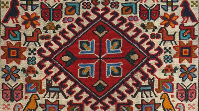 Detail of Kurdish rug