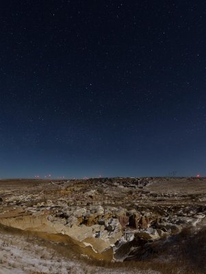 Paint Mines night vertical panorama