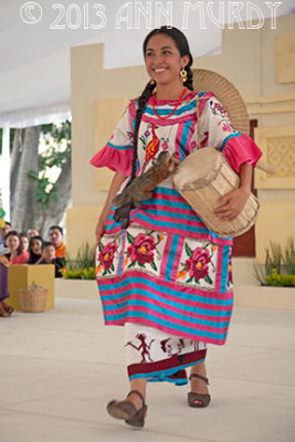 Contestant from Huautla de Jimnez with drum