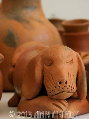 Ceramic Dog from Santa Maria Tavehua