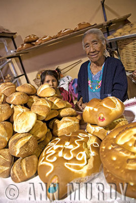 Surrounded by Pan de Muerto in Tlacolula