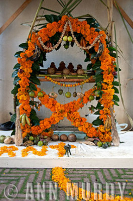 Altar with marigold pathway