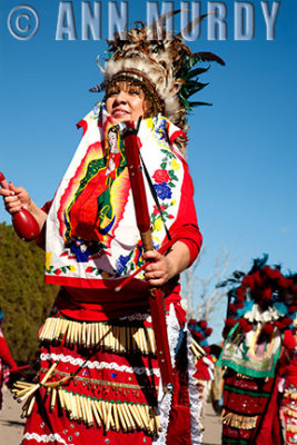 Azteca Chichimeca dancer on the plaza