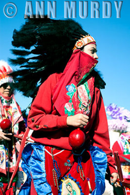  Azteca Chichimeca dancer with rattle
