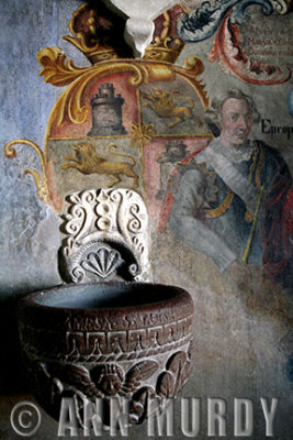 Atotonilco fresco with coat of arms