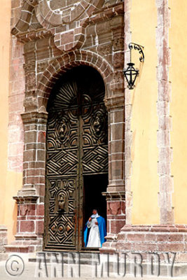 Nun in doorway at La Concepcin