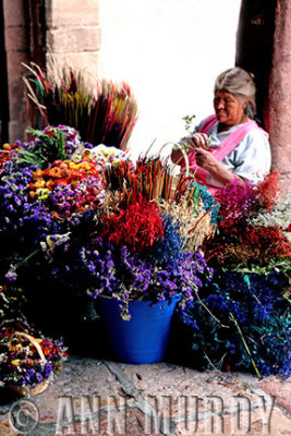 Paper flower vendor