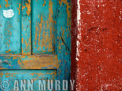 Distressed door and wall