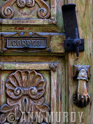 Carved door and knocker