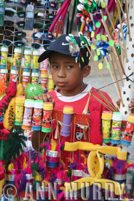 Vendor selling toys